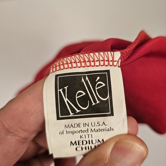Kelle red sequined 4-way stretch shorts bodysuit jazz dance costume size MC - Picture 7 of 7